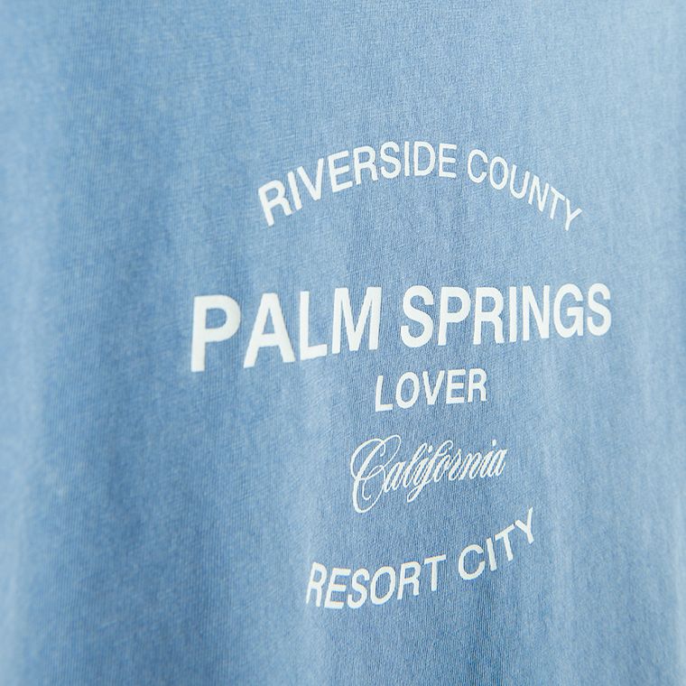 Cool Club, Tricou lejer pentru fete, crop top, albastru