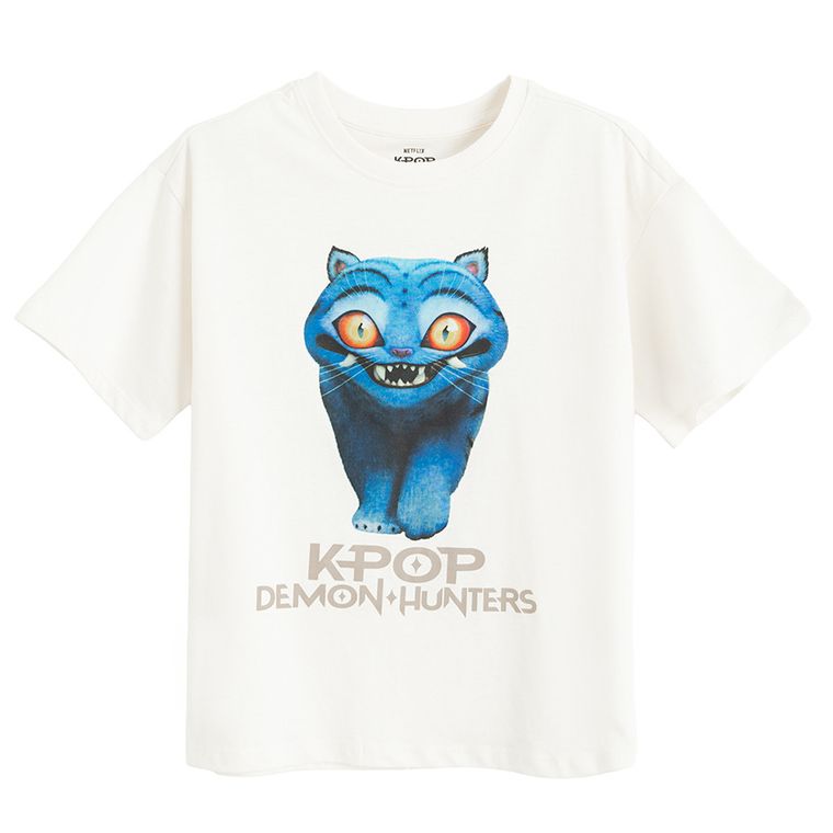 Cool Club, Tricou lejer pentru fete, ecru, K-pop Demon Hunters