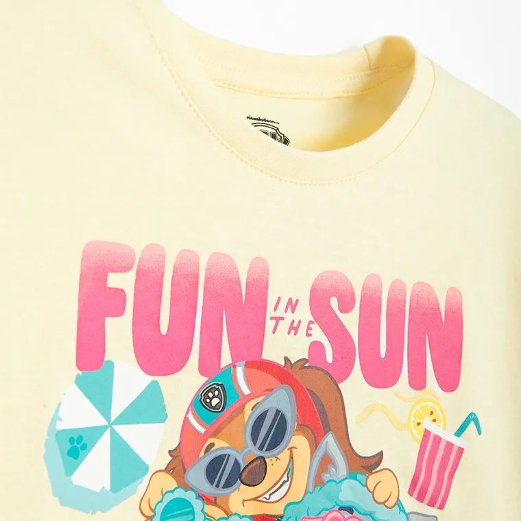 Cool Club, Tricou lejer pentru fete, galben, imprimeu Paw Patrol