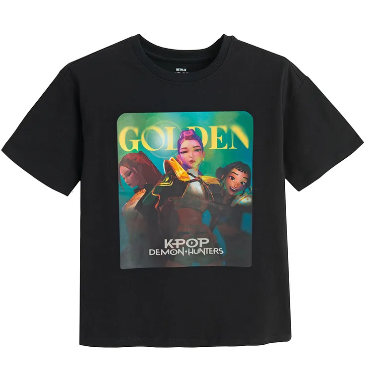 Cool Club, Tricou lejer pentru fete, negru, K-Pop Demon Hunters