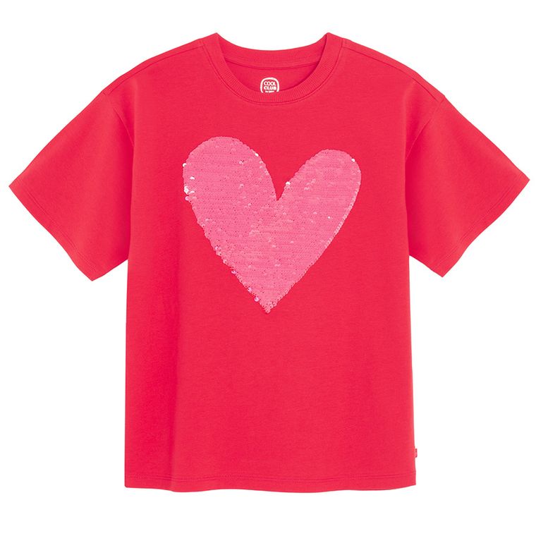 Cool Club, Tricou lejer pentru fete, rosu