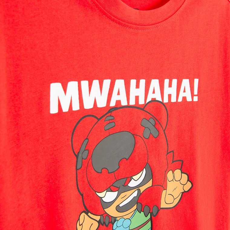 Cool Club, Tricou lejer pentru fete, rosu, imprimeu Brawl Stars