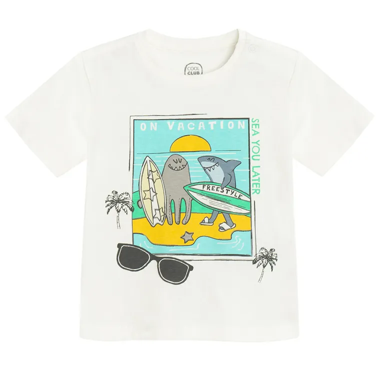 Cool Club, Tricou pentru baieti, alb