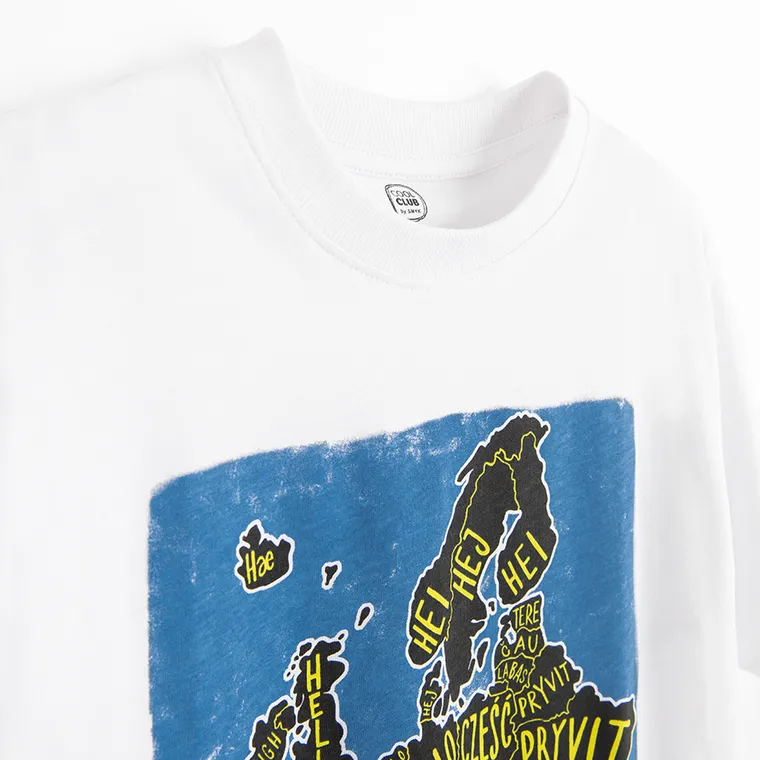 Cool Club, Tricou pentru baieti, alb