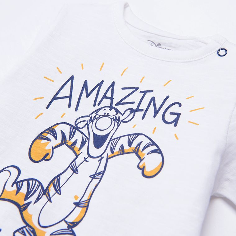Cool Club, Tricou pentru baieti, alb, imprimeu Amazing all day, Winnie the Pooh