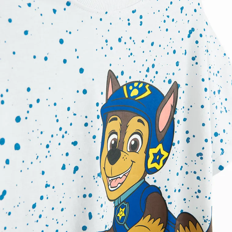 Cool Club, Tricou pentru baieti, alb, imprimeu Paw Patrol