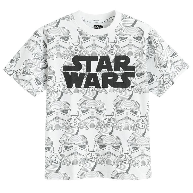 Cool Club, Tricou pentru baieti, alb, imprimeu Star Wars