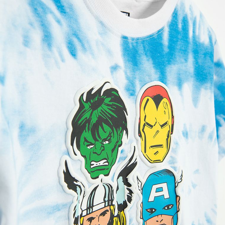 Cool Club, Tricou pentru baieti, albastru, imprimeu Marvel Super Heores