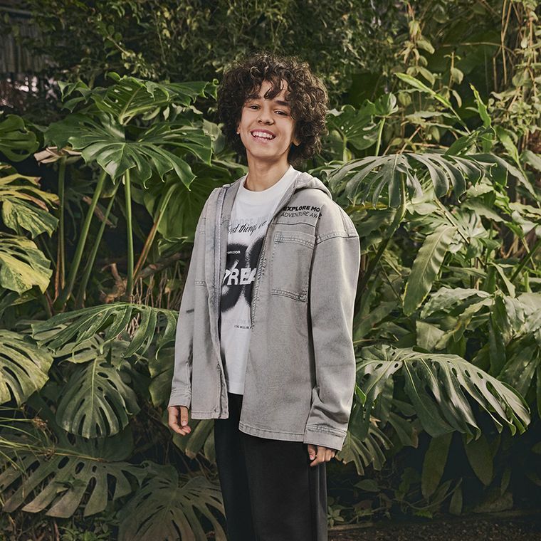 Cool Club, Tricou pentru baieti, boxy oversize, alb