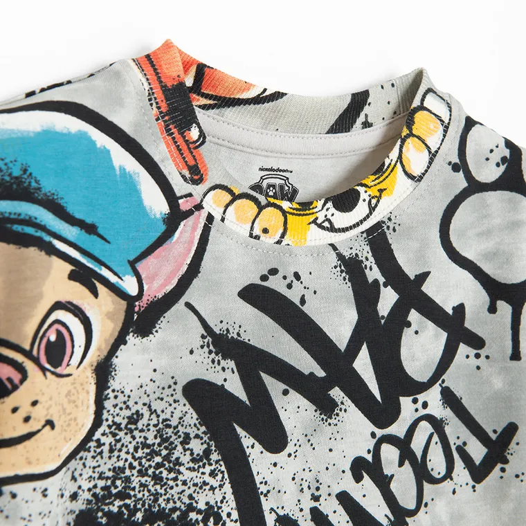 Cool Club, Tricou pentru baieti, gri, imprimeu Paw Patrol