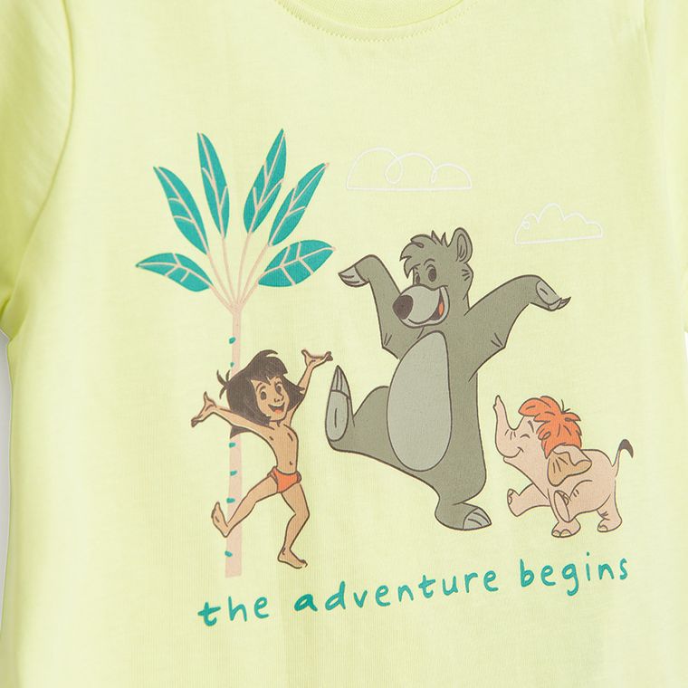 Cool Club, Tricou pentru baieti, verde, imprimeu Cartea Junglei