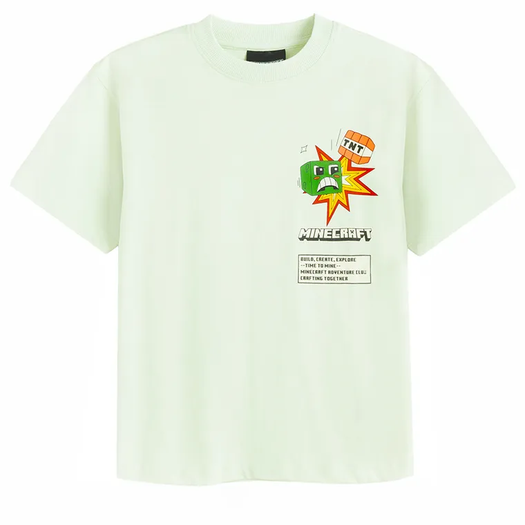 Cool Club, Tricou pentru baieti, verde, imprimeu Minecraft