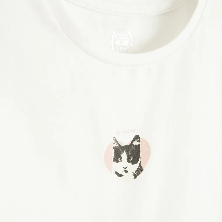 Cool Club, Tricou pentru fete, alb