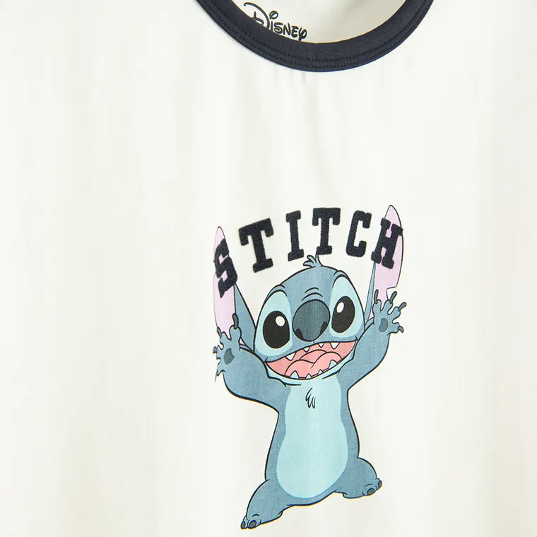 Cool Club, Tricou pentru fete, alb, imprimeu Lilo si Stitch
