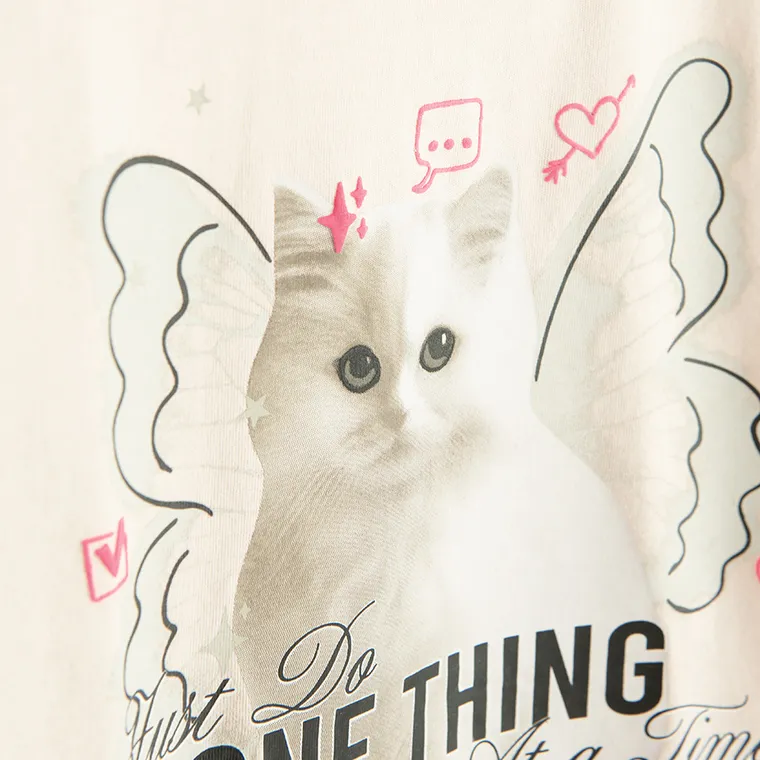 Cool Club, Tricou pentru fete, bej