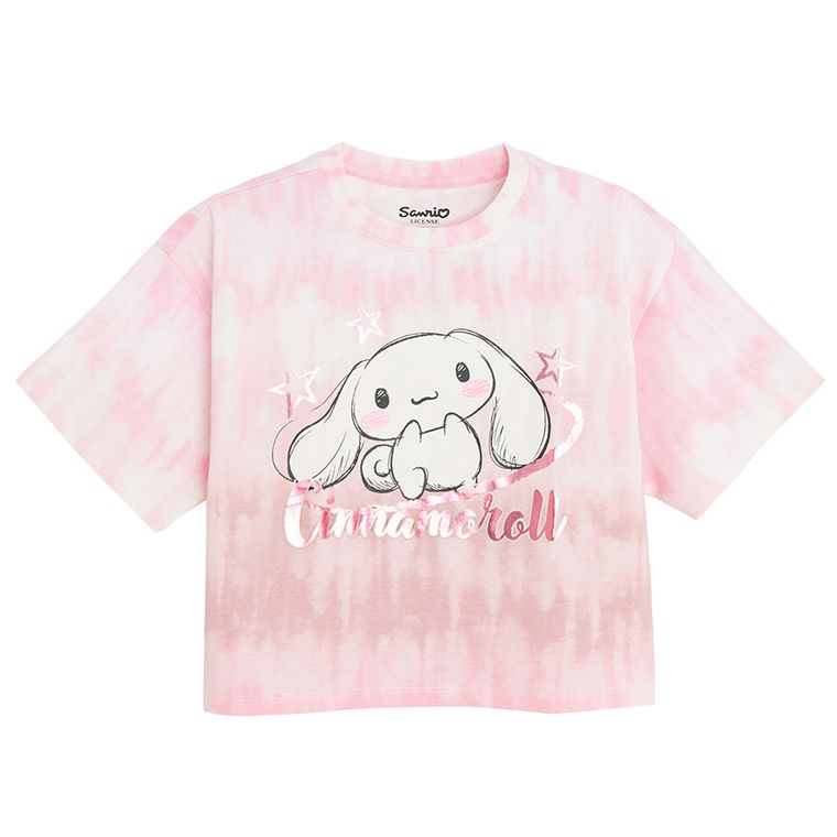 Cool Club, Tricou pentru fete, crop top, mix, imprimeu Hello Kitty and Friends