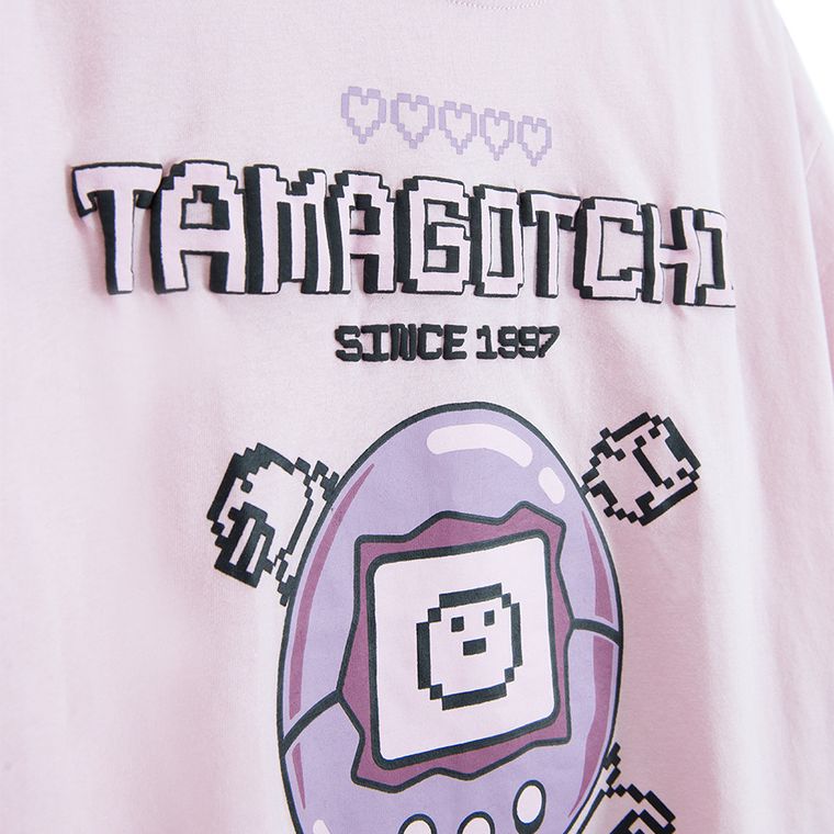Cool Club, Tricou pentru fete, crop top, roz, imprimeu Tamagotchi