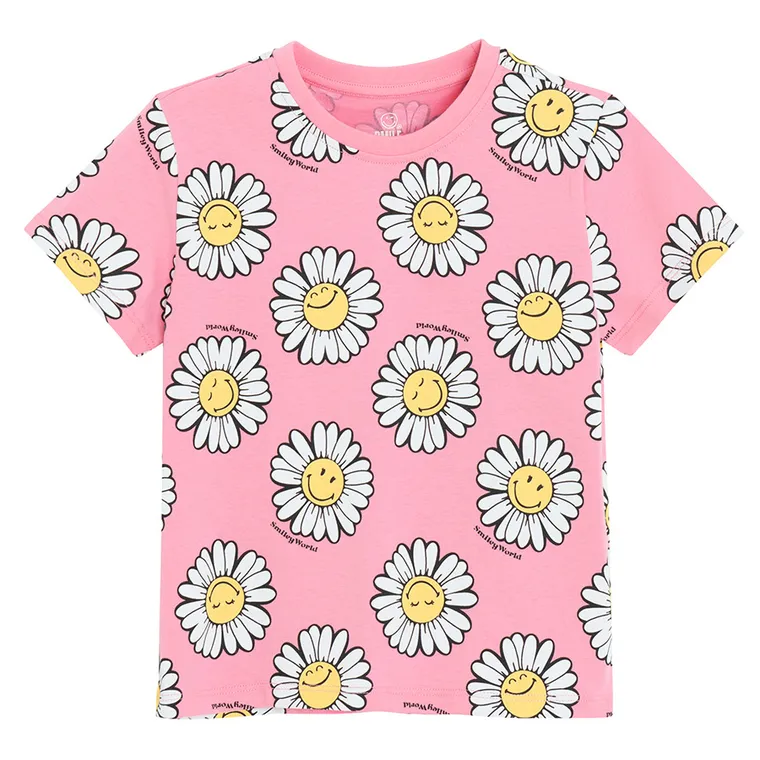 Cool Club, Tricou pentru fete, mix, imprimeu SmileyWorld, set, 2 buc.