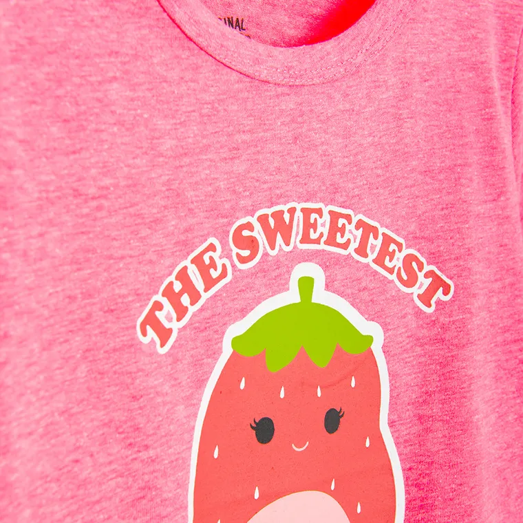 Cool Club, Tricou pentru fete, roz, imprimeu Squishmallows