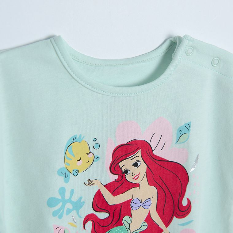 Cool Club, Tricou pentru fete, turcoaz, imprimeu Disney Princess