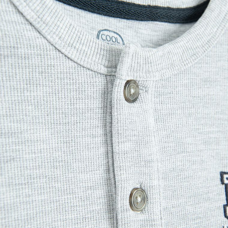 Cool Club, Tricou polo cu maneca lunga pentru baieti, gri