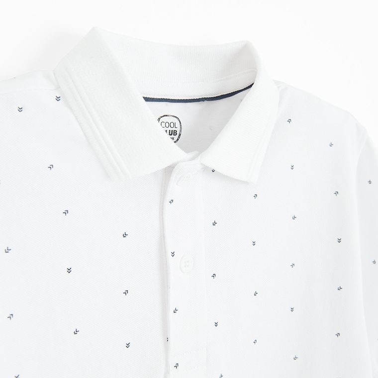 Cool Club, Tricou polo cu maneca scurta pentru baieti, alb