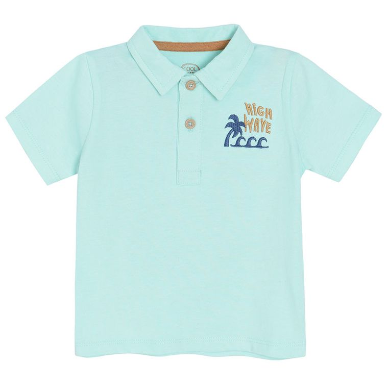 Cool Club, Tricou polo cu maneca scurta pentru baieti, turcoaz