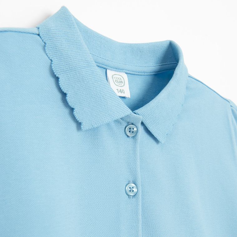 Cool Club, Tricou polo cu maneca scurta pentru fete, albastru