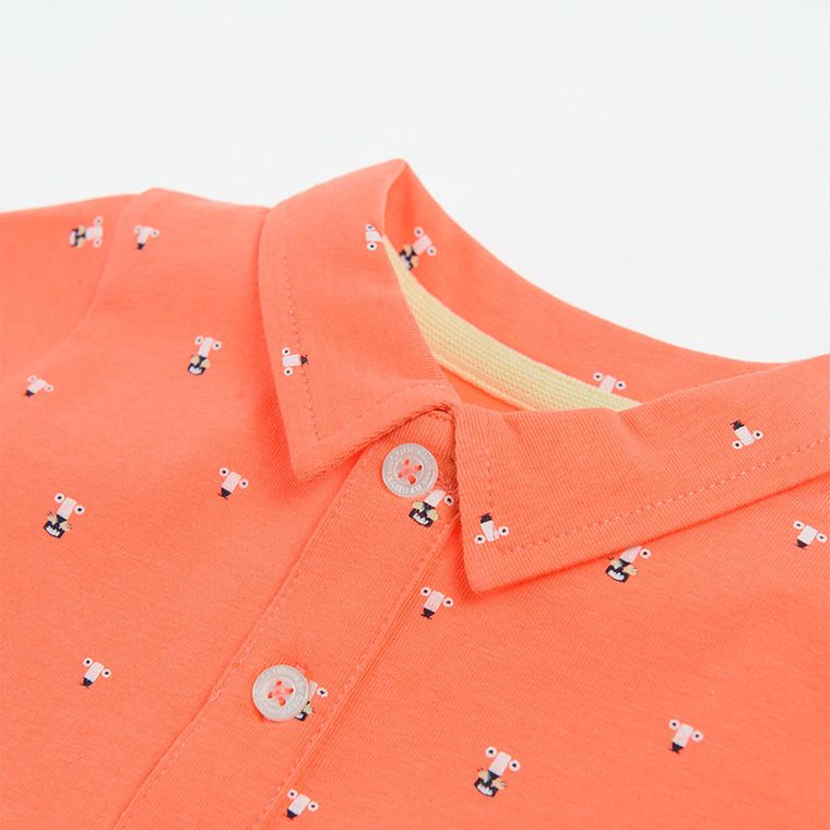 Cool Club, Tricou polo cu maneca scurta, portocaliu