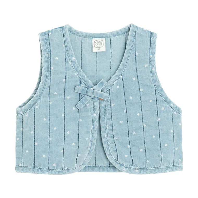 Cool Club, Vesta denim pentru fete, albastru