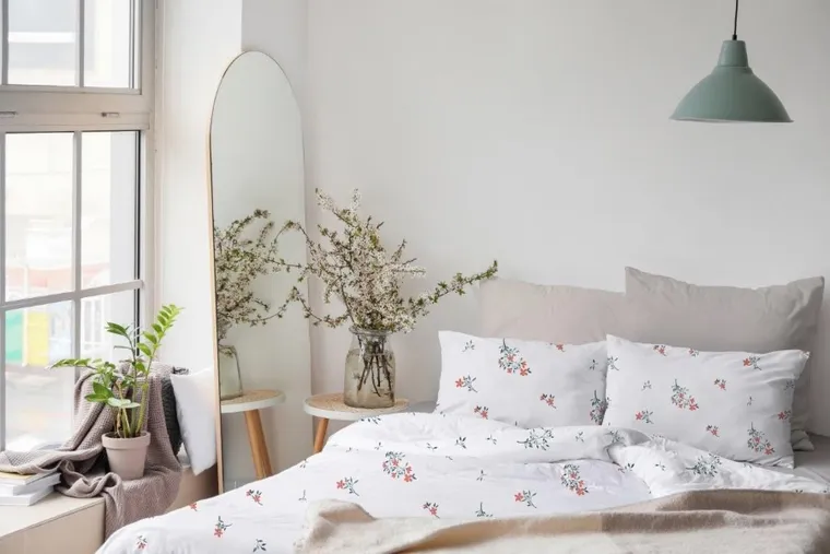 Cottage Home, Flori Delicate, set lenjerie de pat, 3 piese, 140-200 cm