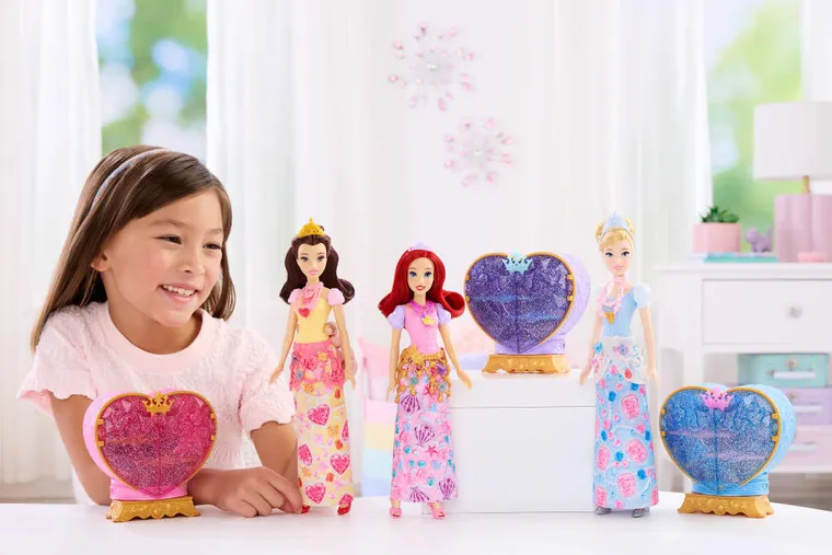 Disney Princess, Jewel Reveal, papusa printesa Ariel cu accesorii