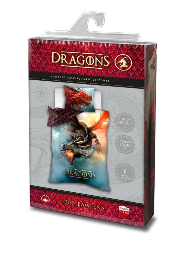Dragons, set lenjerie de pat single, 160-200 cm