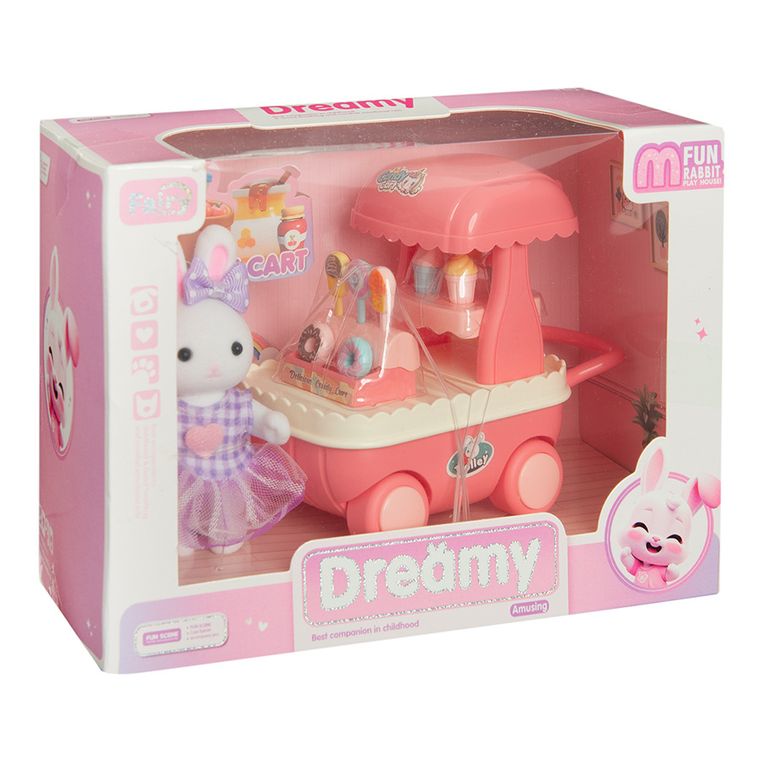 Dreamy, iepuras si stand de inghetata, set cu figurina