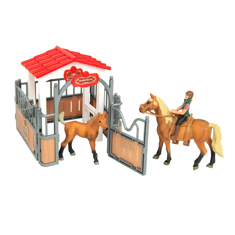 Ferma de cai, set de figurine cu accesorii