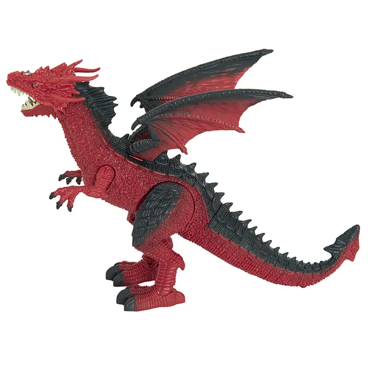 Fire Dragon, Dragon, figurina interactiva cu telecomanda si aburi, rosu