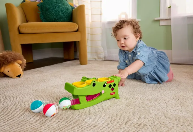 Fisher-Price, Sit & Tap Rolligator, jucarie stimulativa cu bile