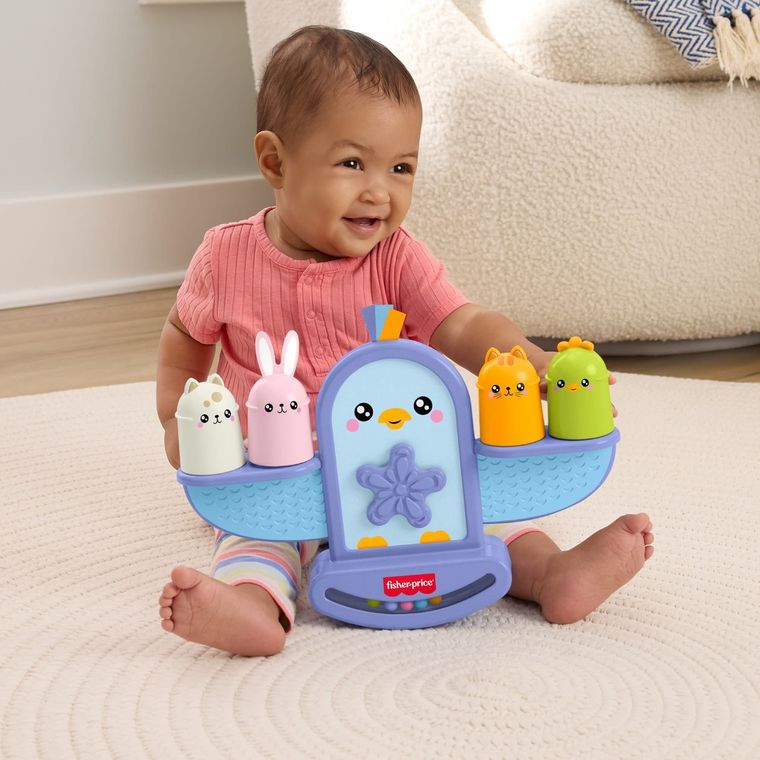 Fisher-Price, Stack And Rattle Birdie, jucarie pentru bebelusi