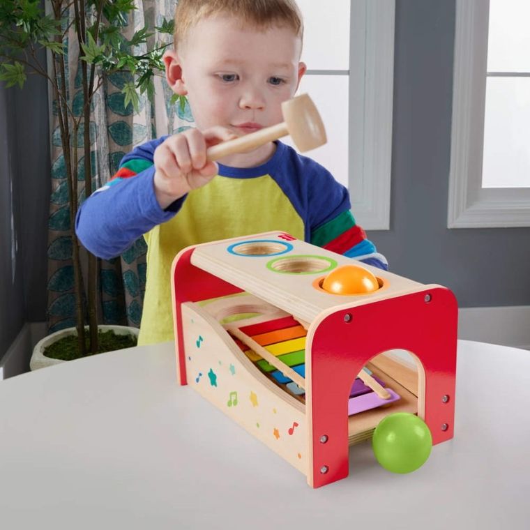 Fisher-Price, Xilofon din lemn cu ciocanel, jucarie pentru copii