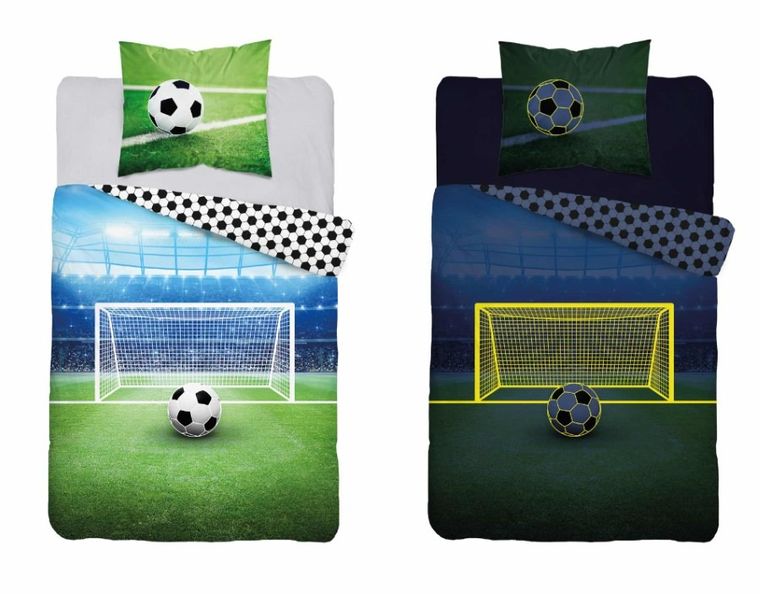 Fotball, set lenjerie de pat single, fluo, 160-200 cm
