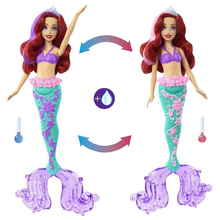 Frozen, Ariel, papusa cu schimbare de culoare