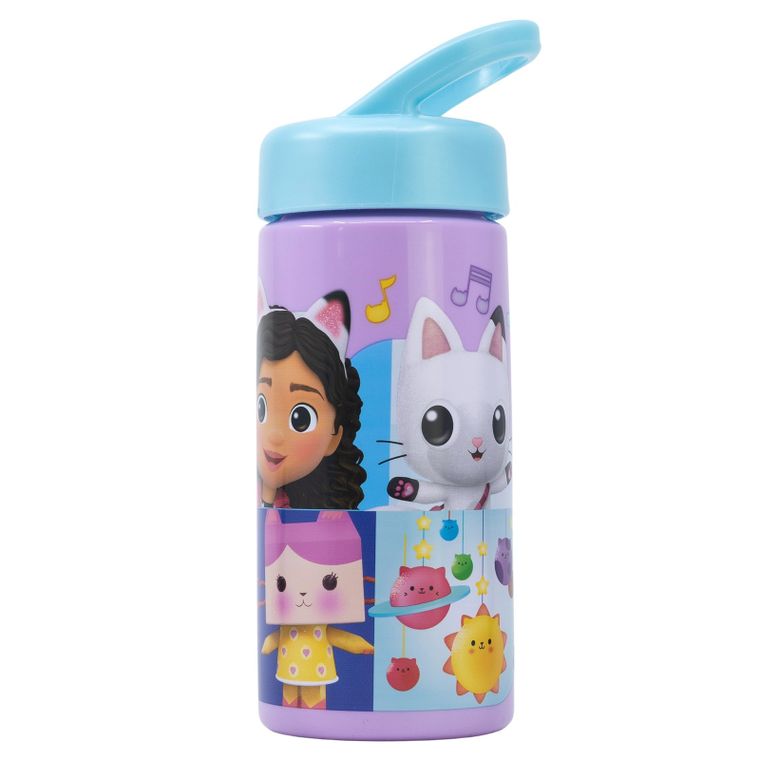 Gabby's Dollhouse, Playground, sticla de apa cu pai, 420 ml