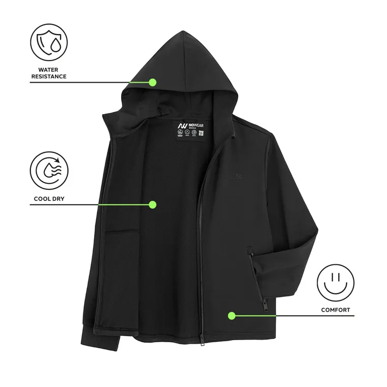 Geaca softshell impermeabila cu gluga NOWEAR