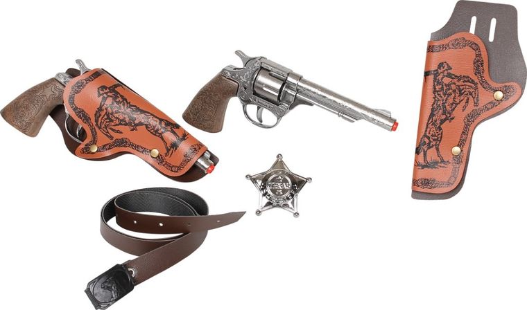 Gonher, Set de cowboy - 2 revolvere + insigna