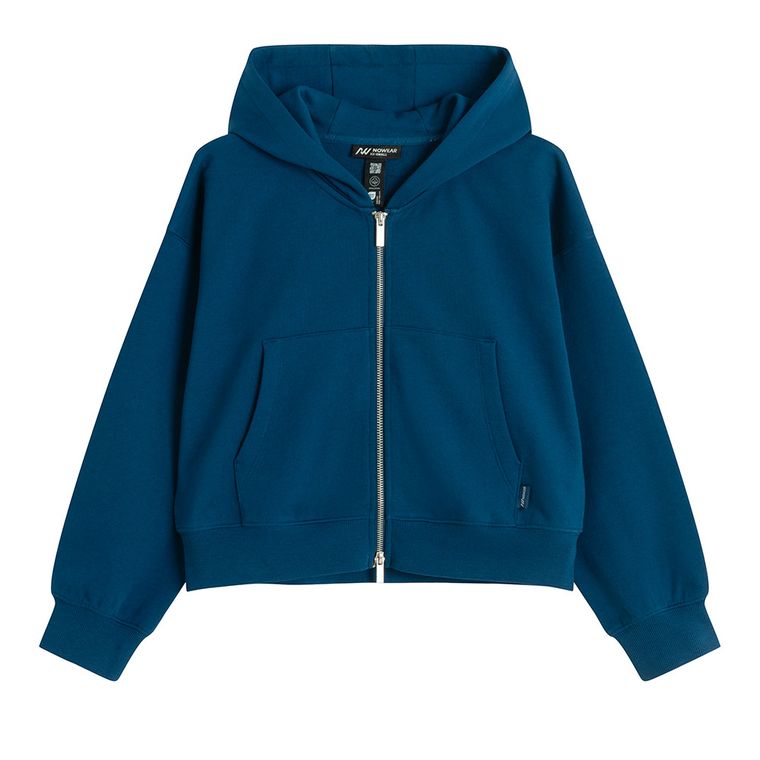 Hanorac cu fermoar si croiala crop NOWEAR