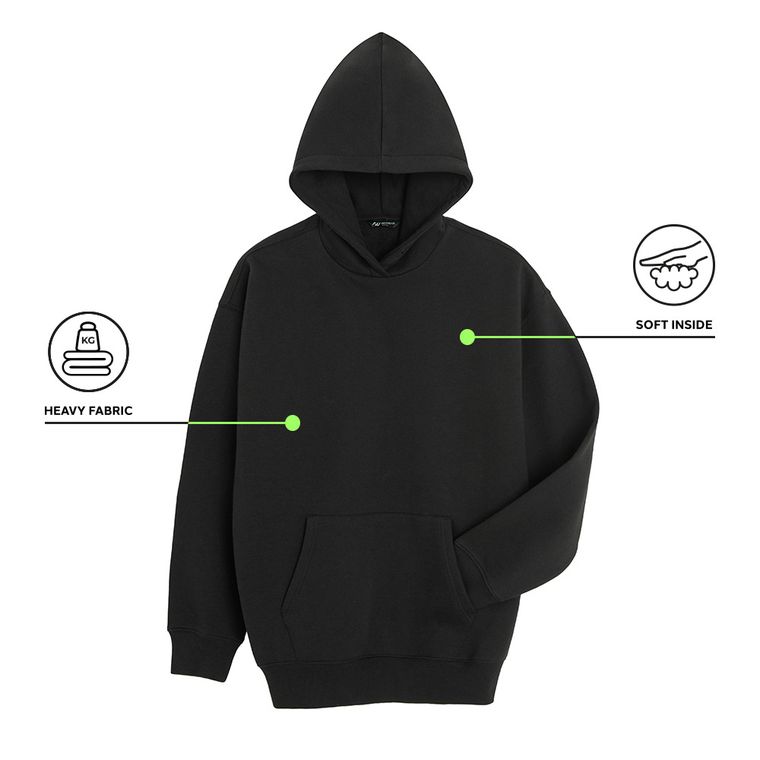 Hanorac oversize cu croiala alungita NOWEAR