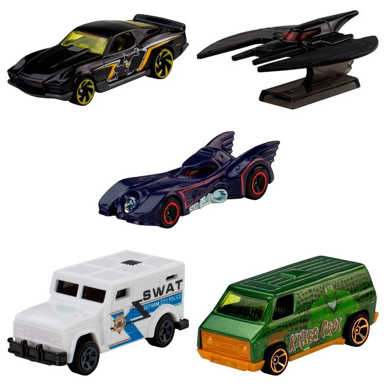 Hot Wheels, Batman, set de 5 masini
