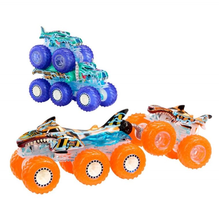 Hot Wheels, Monster Trucks, Power Smashers, set de masini