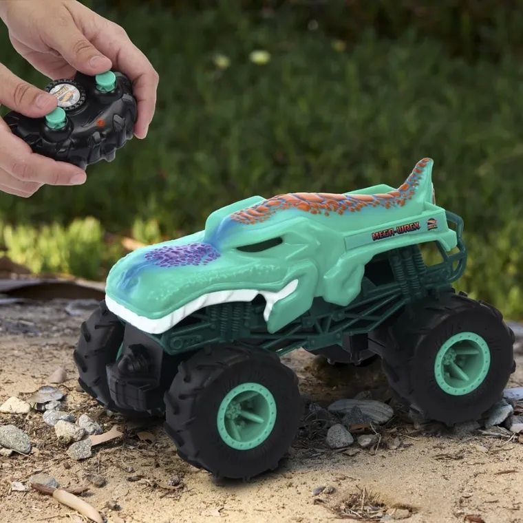 Hot Wheels, Monster Trucks RC, Mega Wrex, masina cu telecomanda, scara 1:24