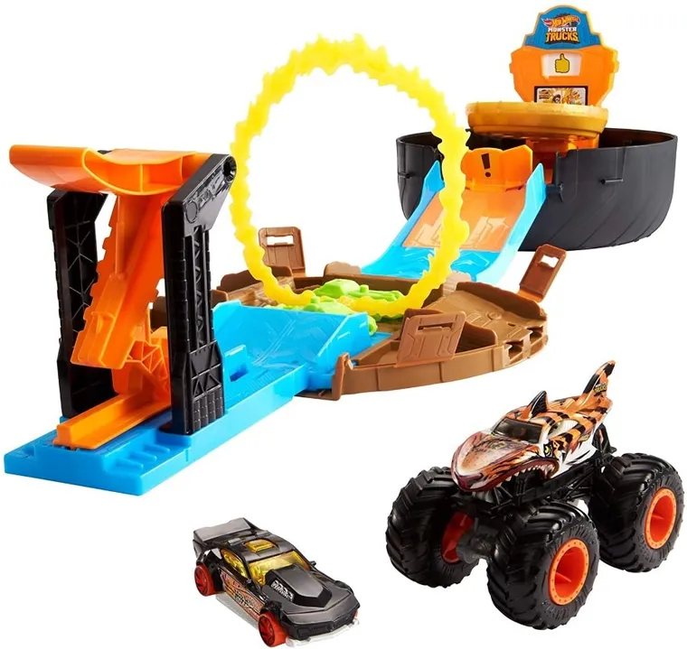 Hot Wheels, Monster Trucks, Stunt Tire, set de joaca